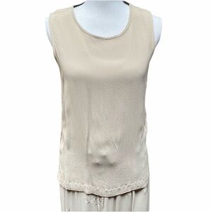 Cherokee Taupe Rayon Blouse Tank Size L